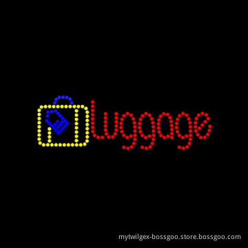 high bright china factory price luggage animated led sign